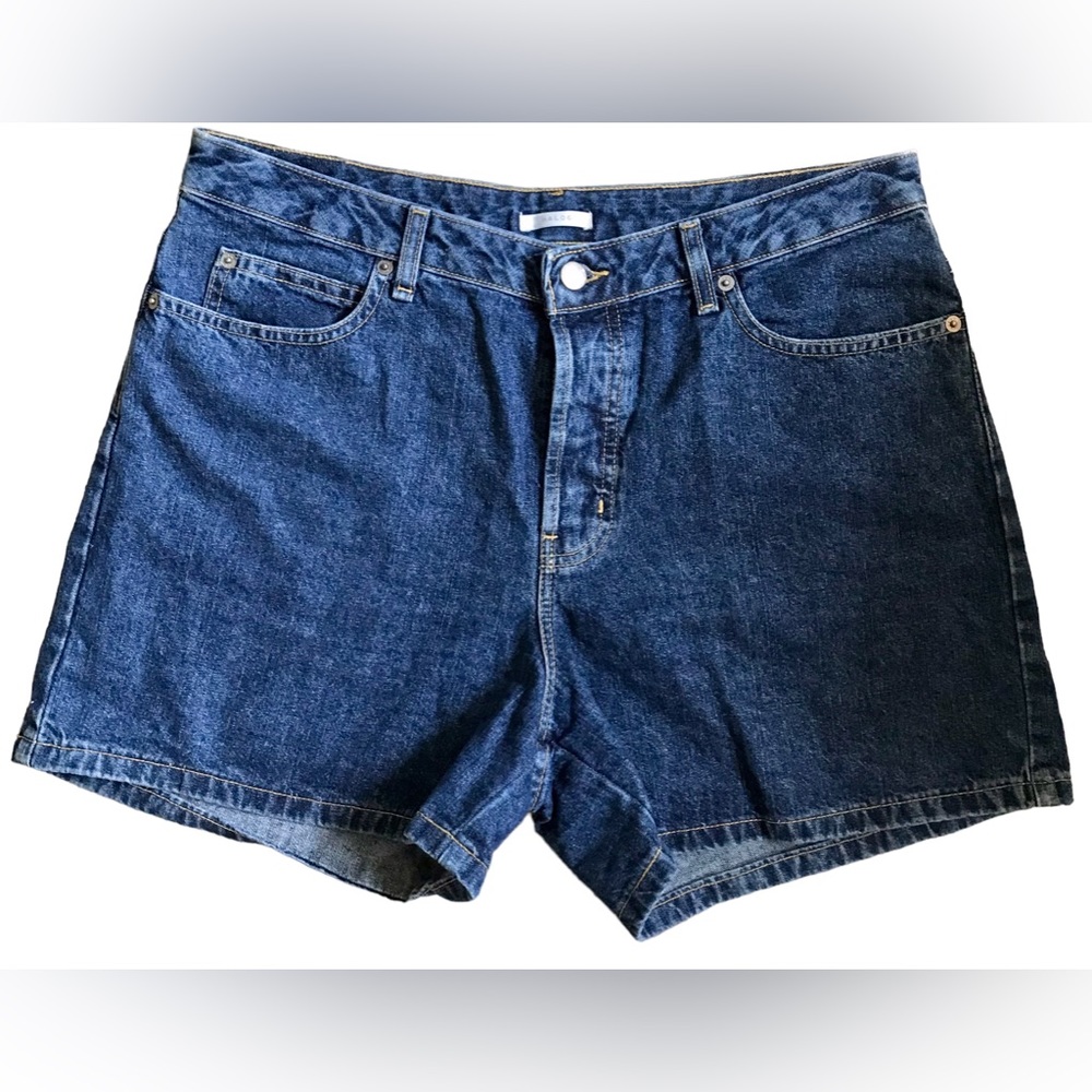HALOGEN HIGH WAISTED DENIM JEAN SHORTS